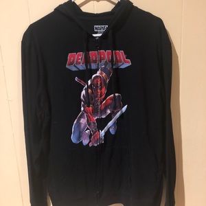 deadpool zip up hoodie